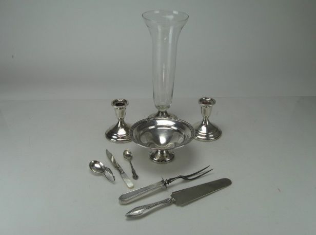 Variety of Vintage and Antique Weighted Sterling