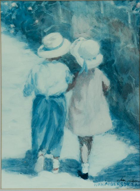 Ivan Anderson Print of Young Boy and Girl