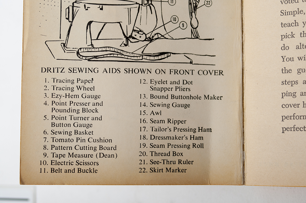 Vintage Sewing Books and Notions