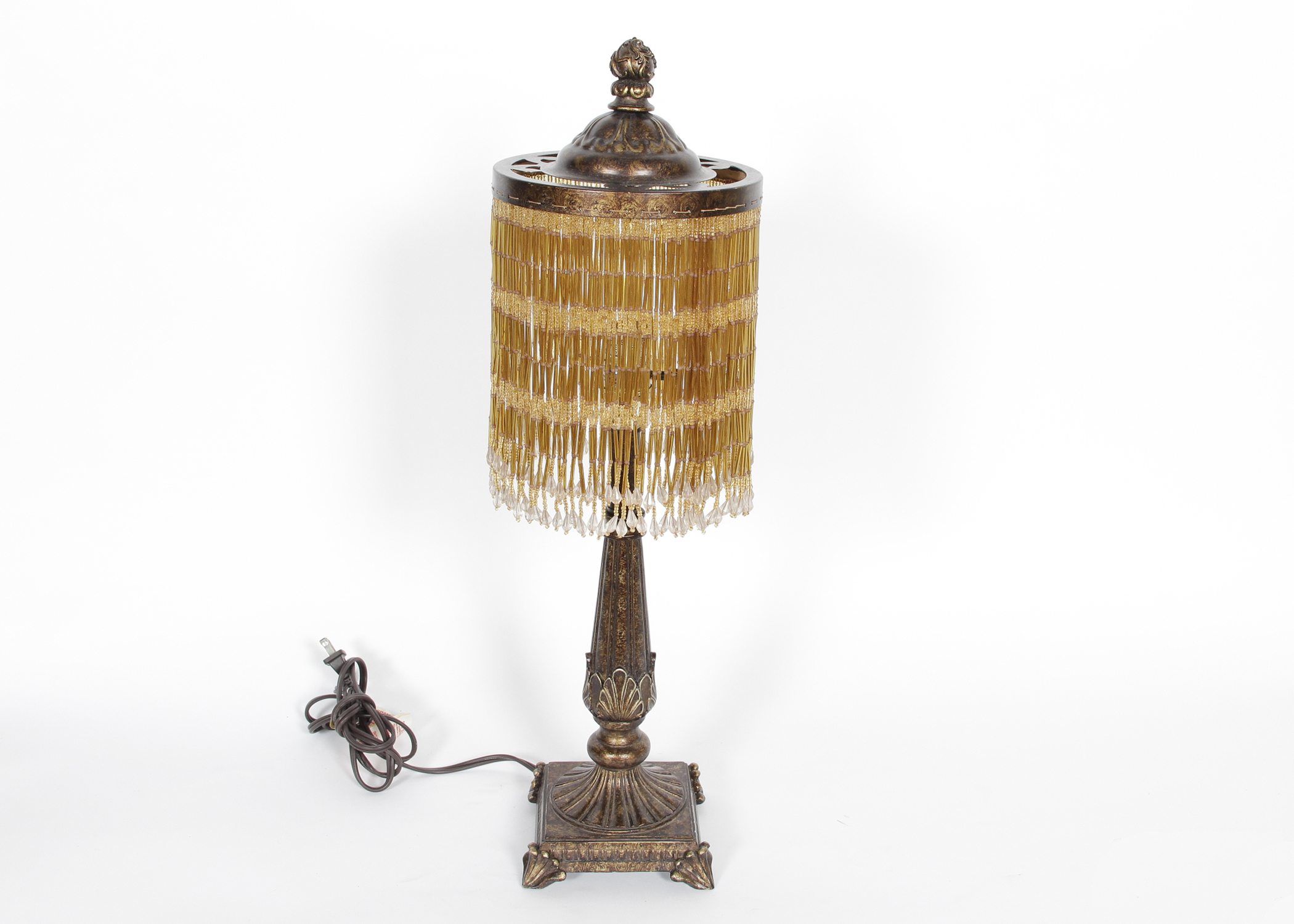 Vintage Beaded Table Lamp