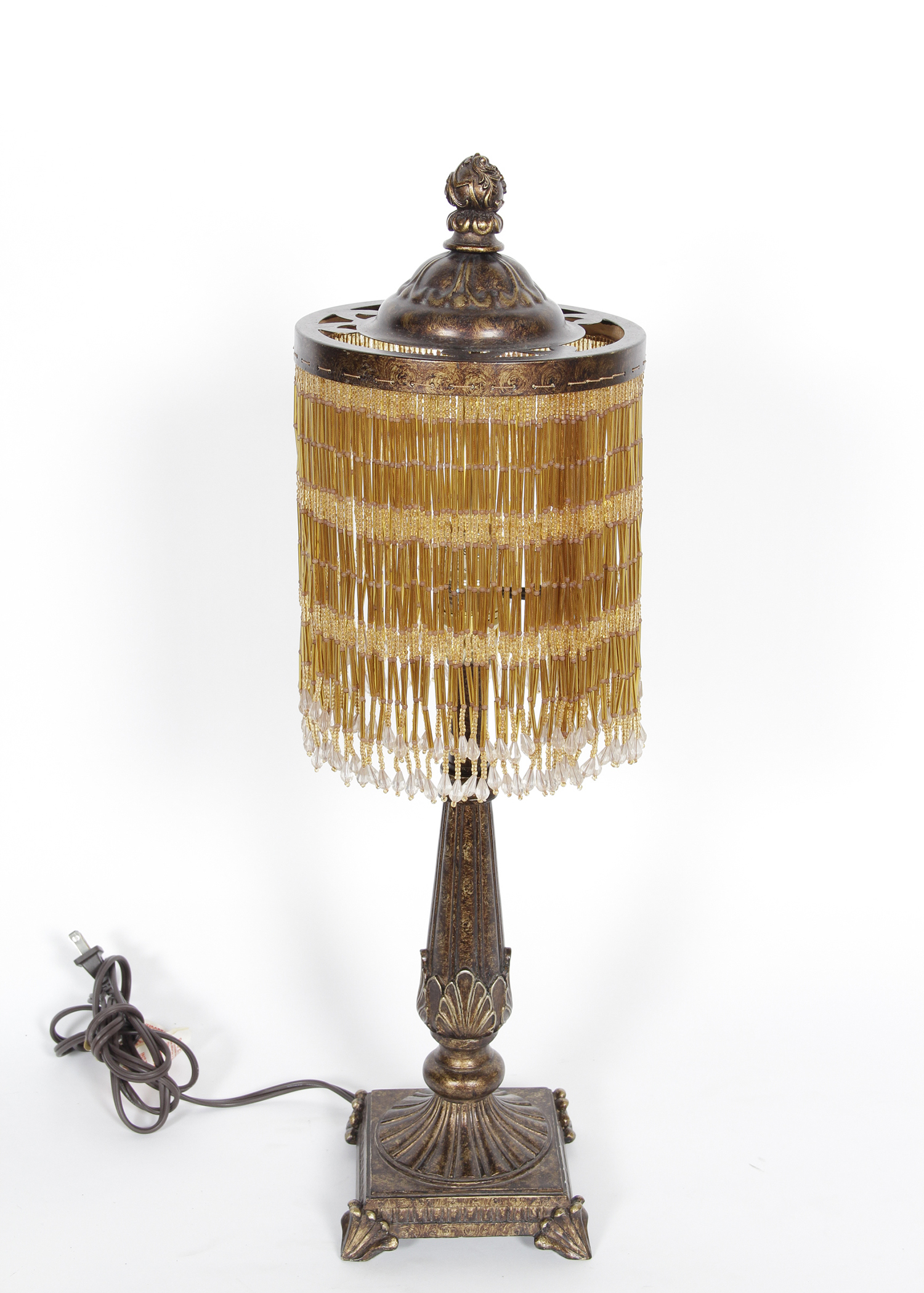 Vintage Beaded Table Lamp