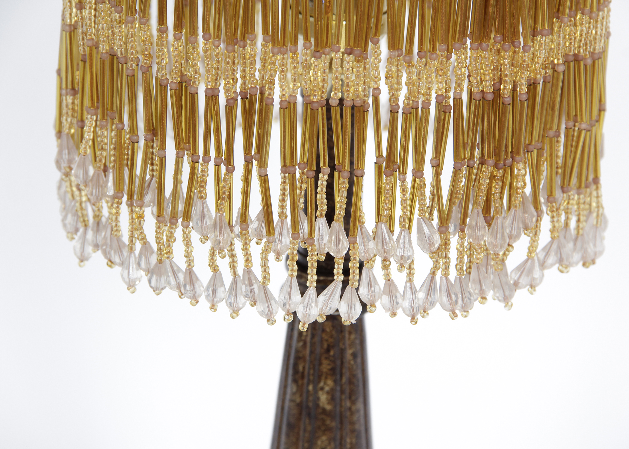 Vintage Beaded Table Lamp