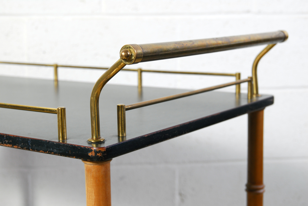 Maxwell Phillips Black and Brass Bar Cart