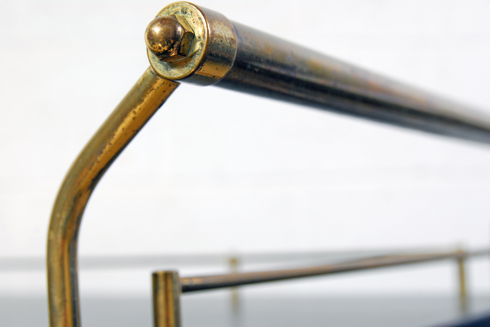 Maxwell Phillips Black and Brass Bar Cart