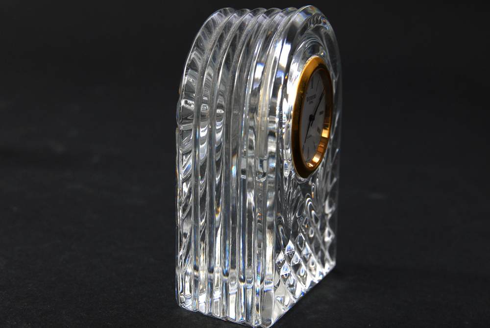 Pair of Waterford Crystal Desk Clocks