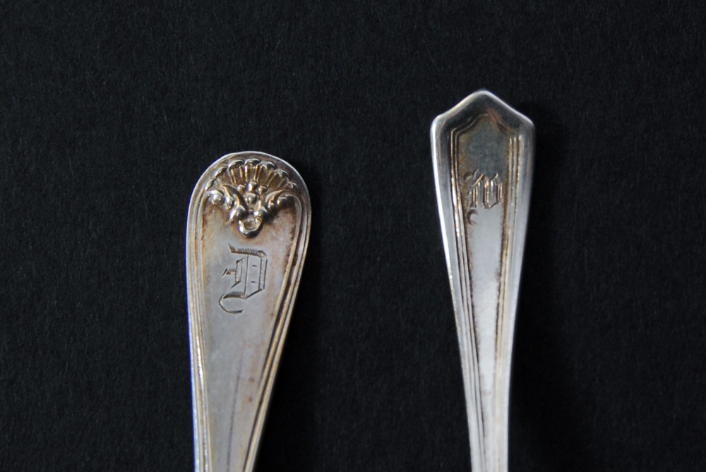 Set of Six Lenox Salt Dishes in Sterling Silver Holders