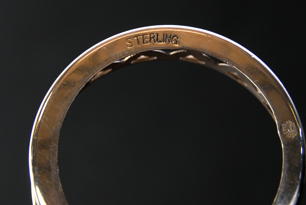 Set of Six Lenox Salt Dishes in Sterling Silver Holders