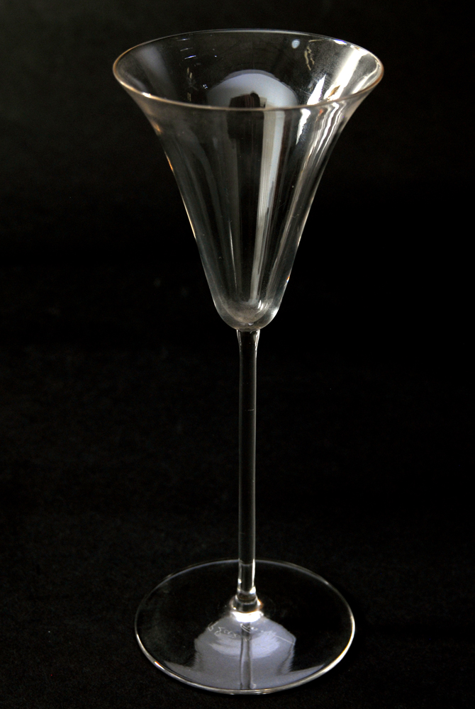 Set of Seven Pre-War R. Lalique Hand Blown Wine Glasses