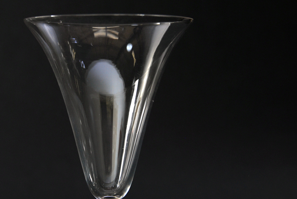 Set of Seven Pre-War R. Lalique Hand Blown Wine Glasses