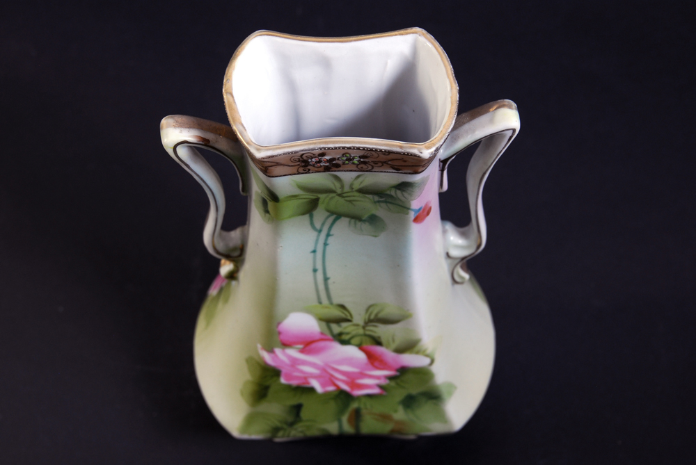 Imperial Nippon Double Handled Porcelain Vase