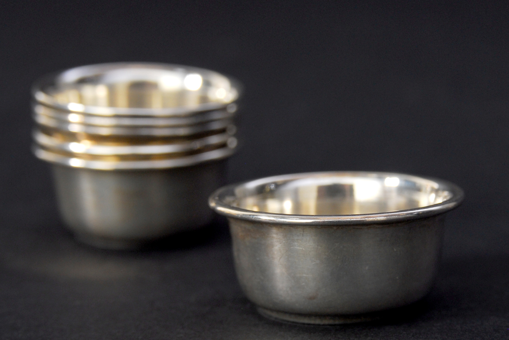 Set of Six Watrous Sterling Silver Shakers and Salt Cellars