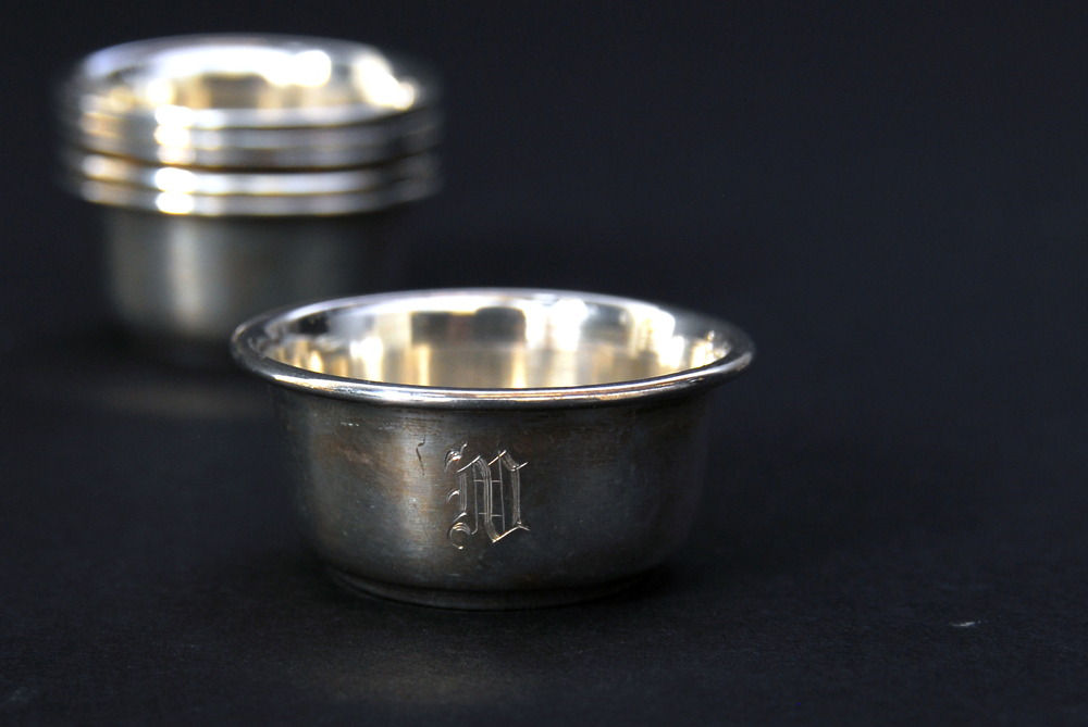 Set of Six Watrous Sterling Silver Shakers and Salt Cellars