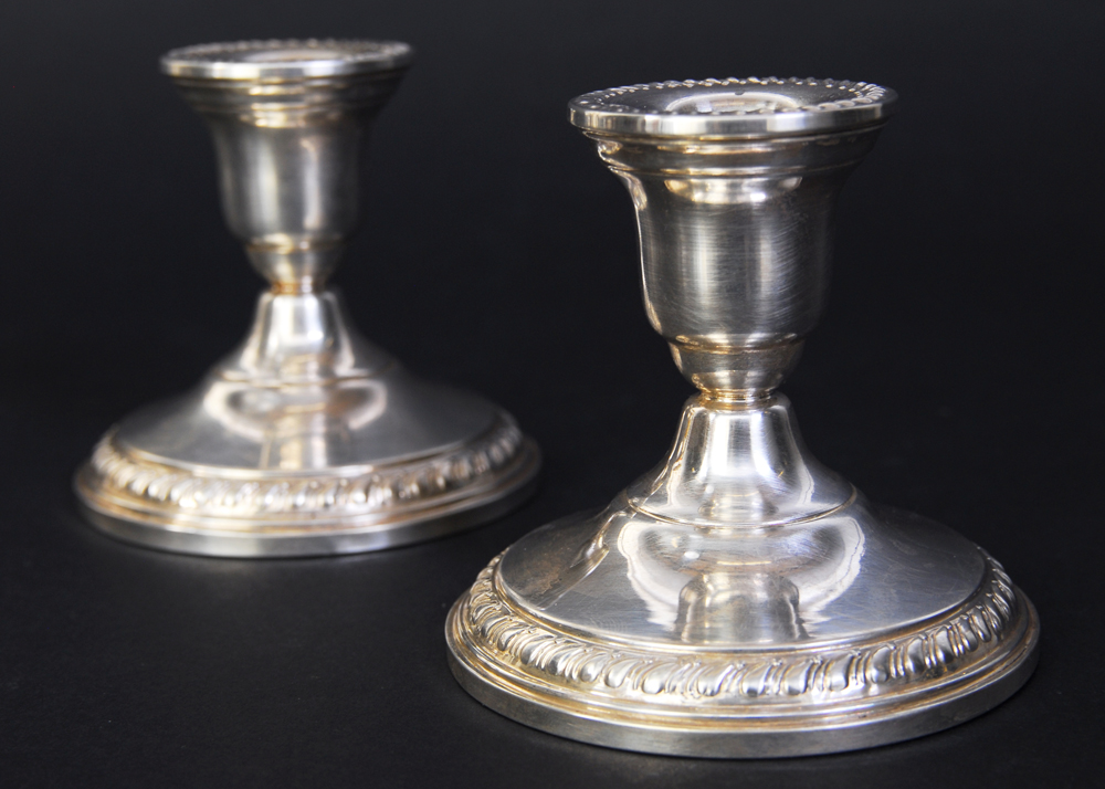 Pair of Sterling Silver Candlesticks