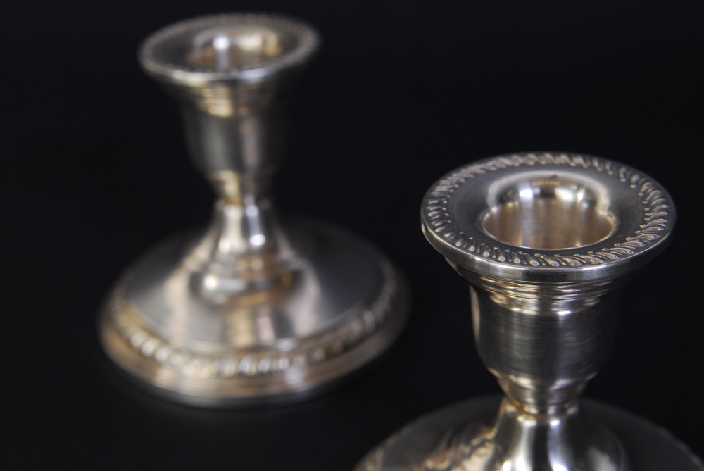 Pair of Sterling Silver Candlesticks