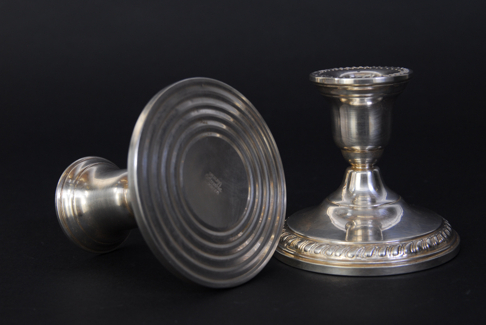 Pair of Sterling Silver Candlesticks