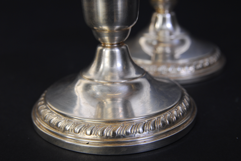 Pair of Sterling Silver Candlesticks