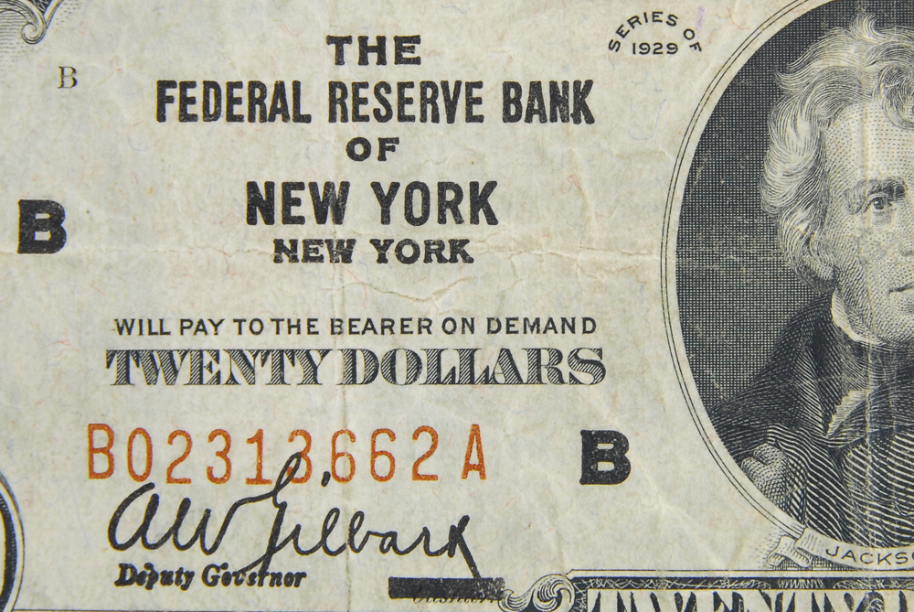 Pair of 1929 Twenty Dollar Bank Notes