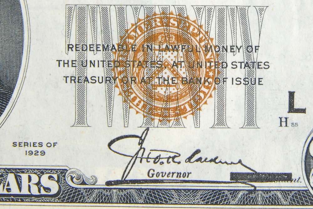 Pair of 1929 Twenty Dollar Bank Notes