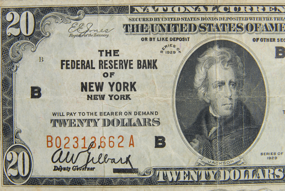Pair of 1929 Twenty Dollar Bank Notes