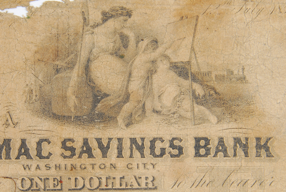 1851 Potomac Savings Bank One Dollar Note