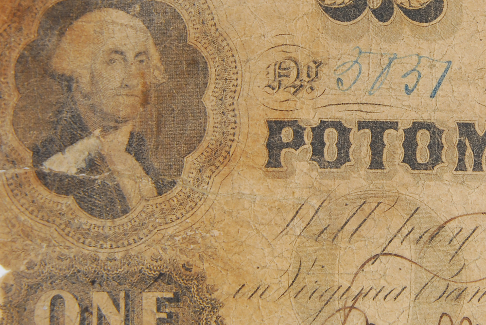 1851 Potomac Savings Bank One Dollar Note