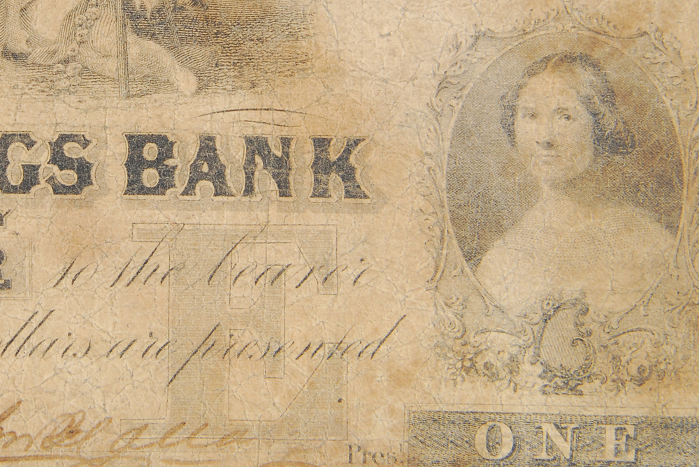 1851 Potomac Savings Bank One Dollar Note