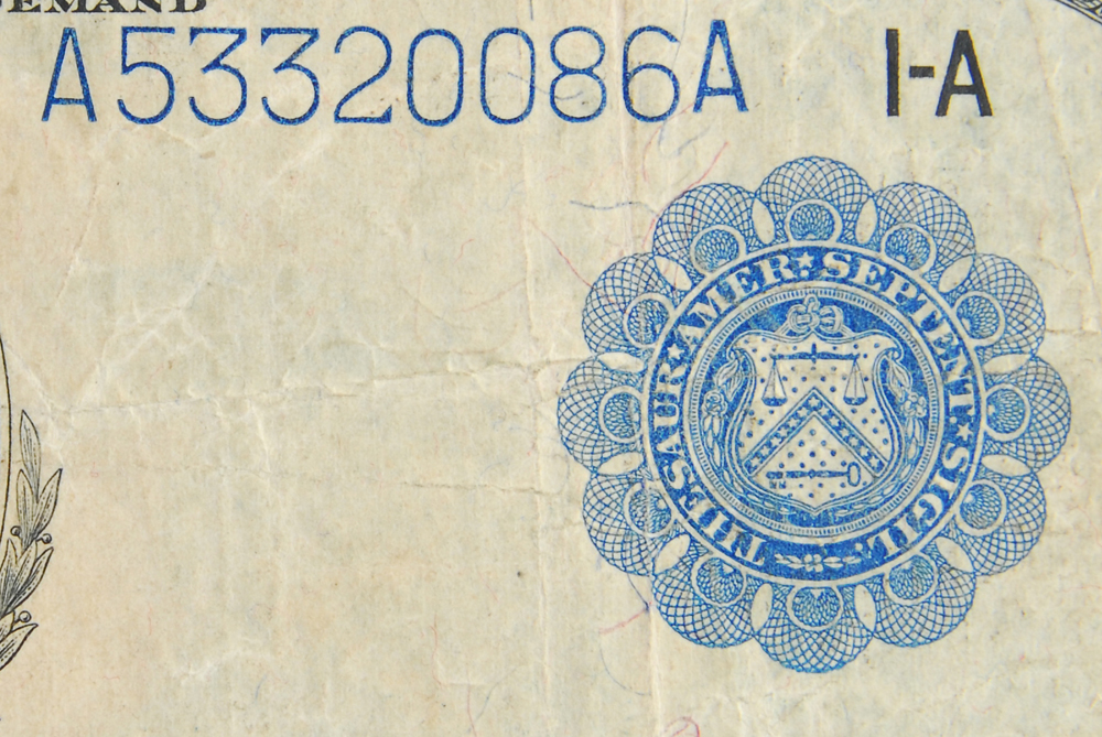 1914 Lincoln Five Dollar Note