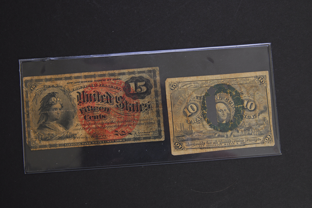 Two Pieces of Fractional Currency