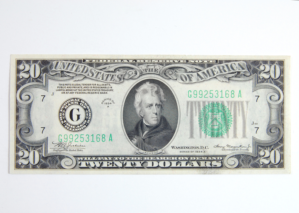 Series 1934A Twenty Dollar Banknote