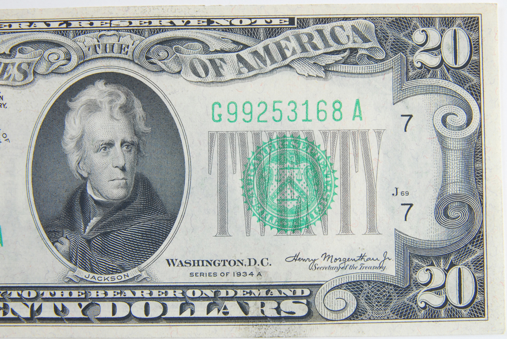 Series 1934A Twenty Dollar Banknote