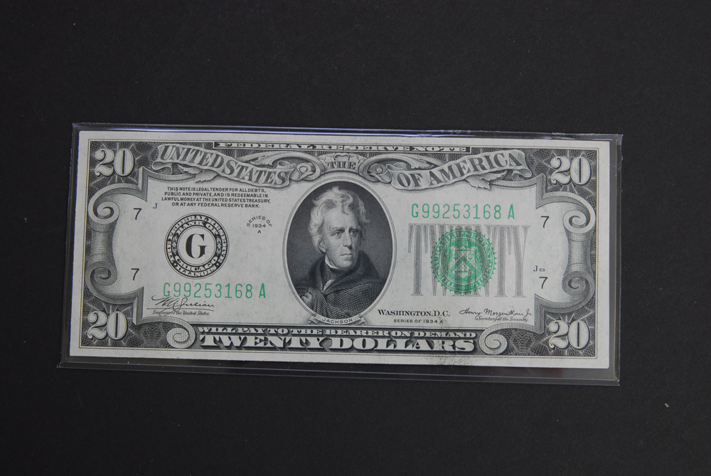 Series 1934A Twenty Dollar Banknote