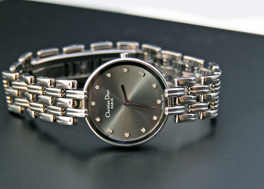 Christian Dior Diamond and Stainless Steel Watch