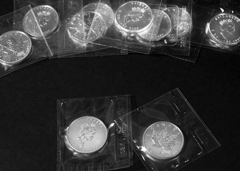 Collection of Ten Silver Canadian Five Dollar Coins