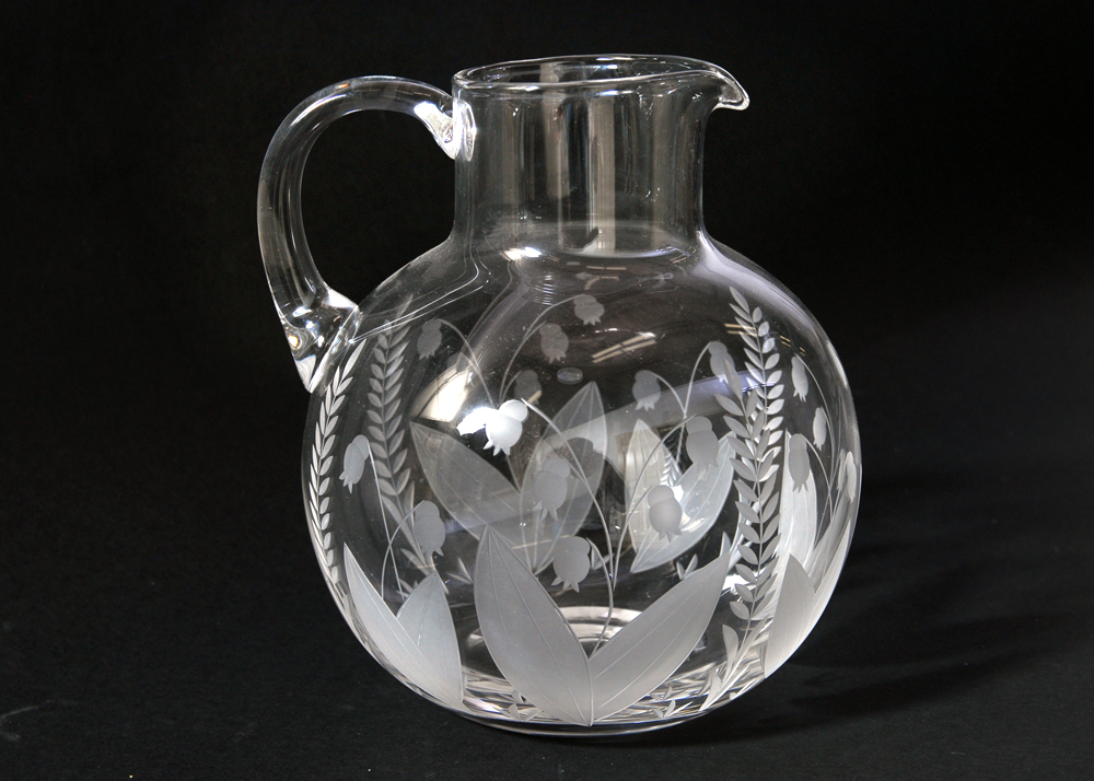 "Lily of the Valley" Tiffany & Co. Crystal Pitcher