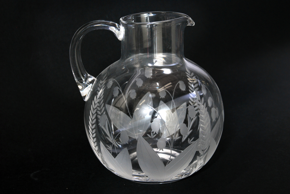 "Lily of the Valley" Tiffany & Co. Crystal Pitcher