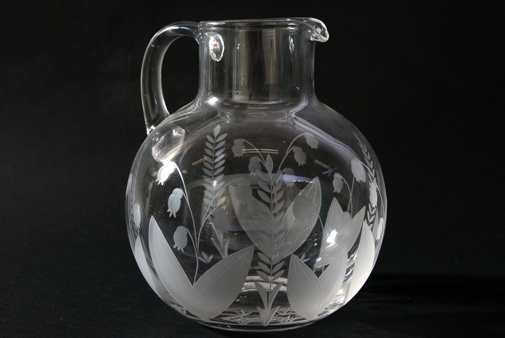 "Lily of the Valley" Tiffany & Co. Crystal Pitcher