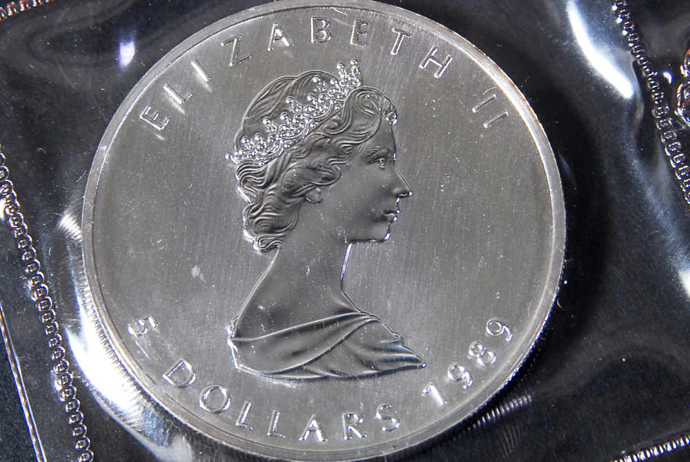 Collection of Ten Silver Canadian Five Dollar Coins