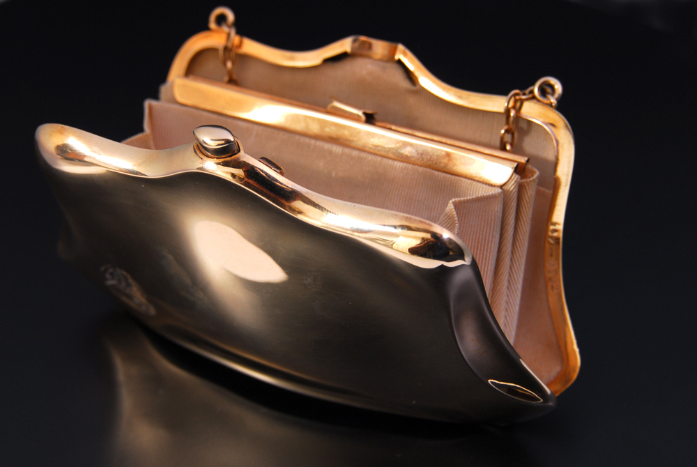 14K Gold Evening Clutch Purse