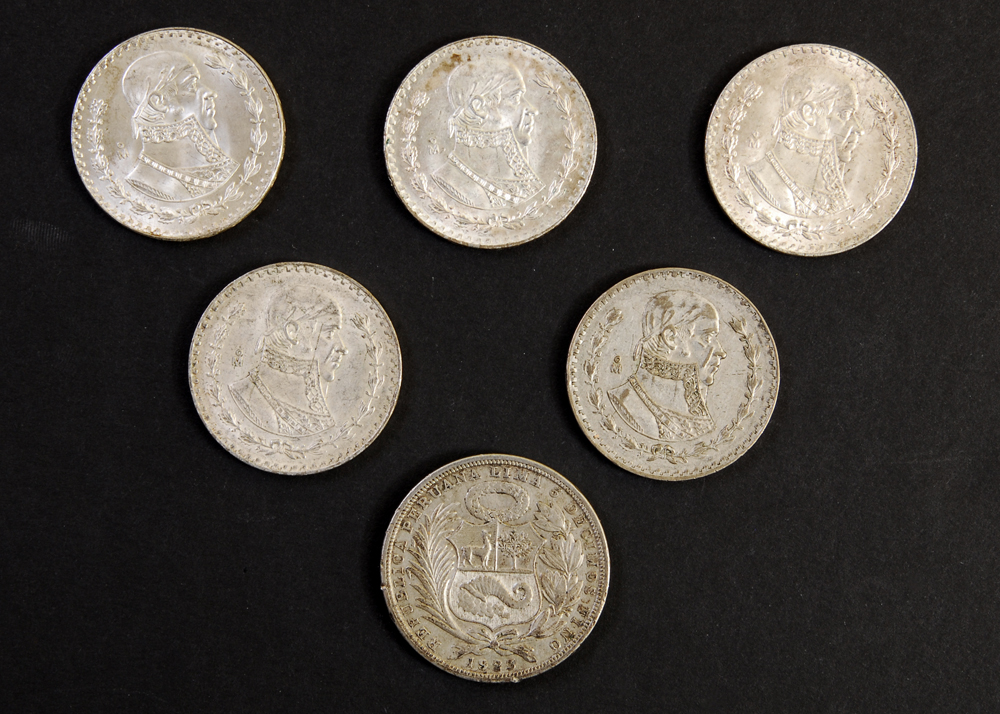 Six International Silver Coins