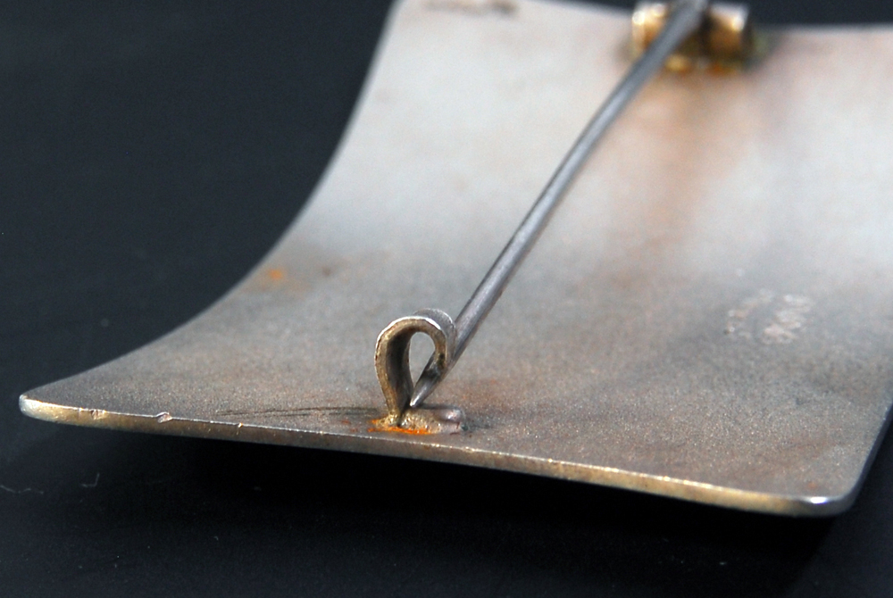 Sterling Silver Rectangular Pin