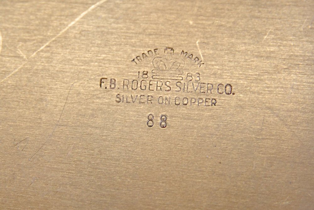F.B. Rogers Silver on Copper Butler Tray