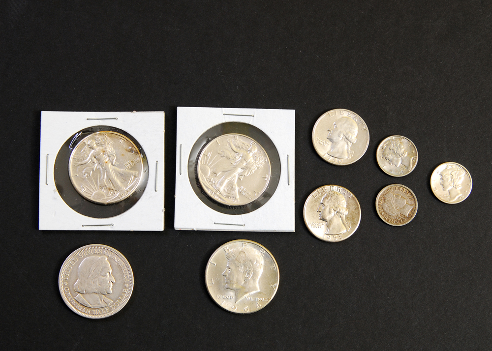 Assortment of Nine U.S. Silver Coins