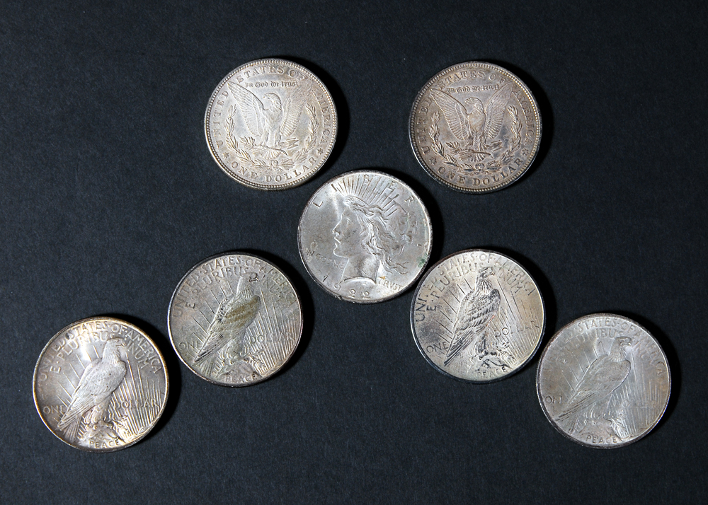 Assortment of U.S. One Dollar Coins