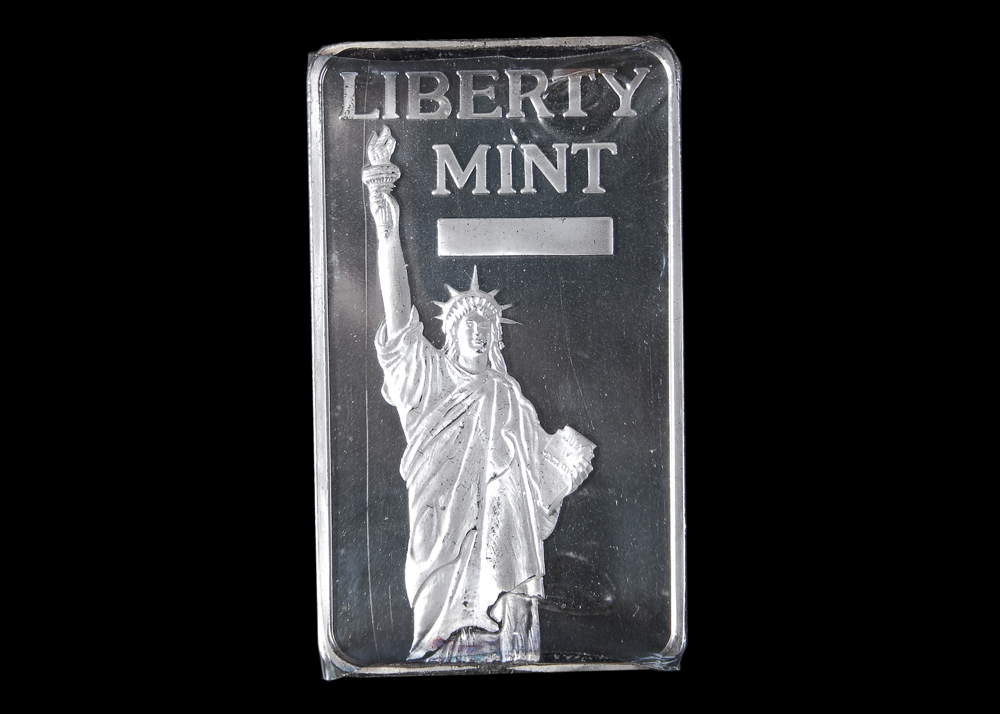 Liberty Mint Five Ounce Silver Bar