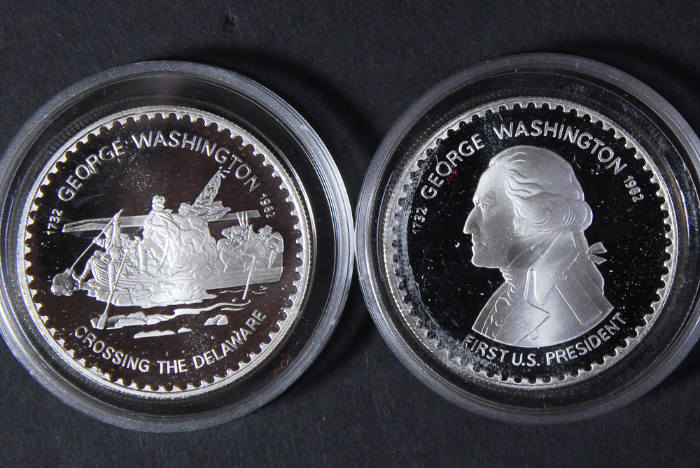 Partial Set of "America's First Day of Freedom" Silver Dollars