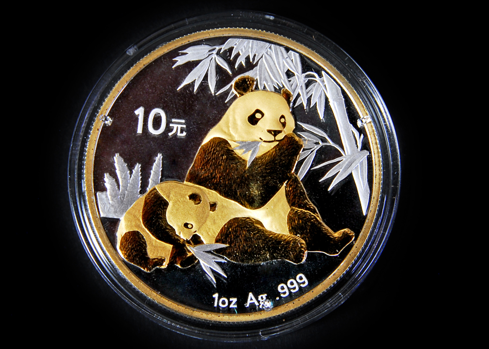 2007 Gilded Panda Ten Yuan Coin