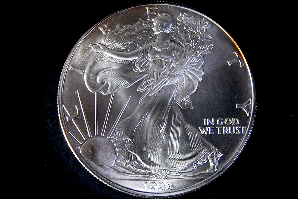 Set of Thirteen Silver American Eagle Dollar Coins