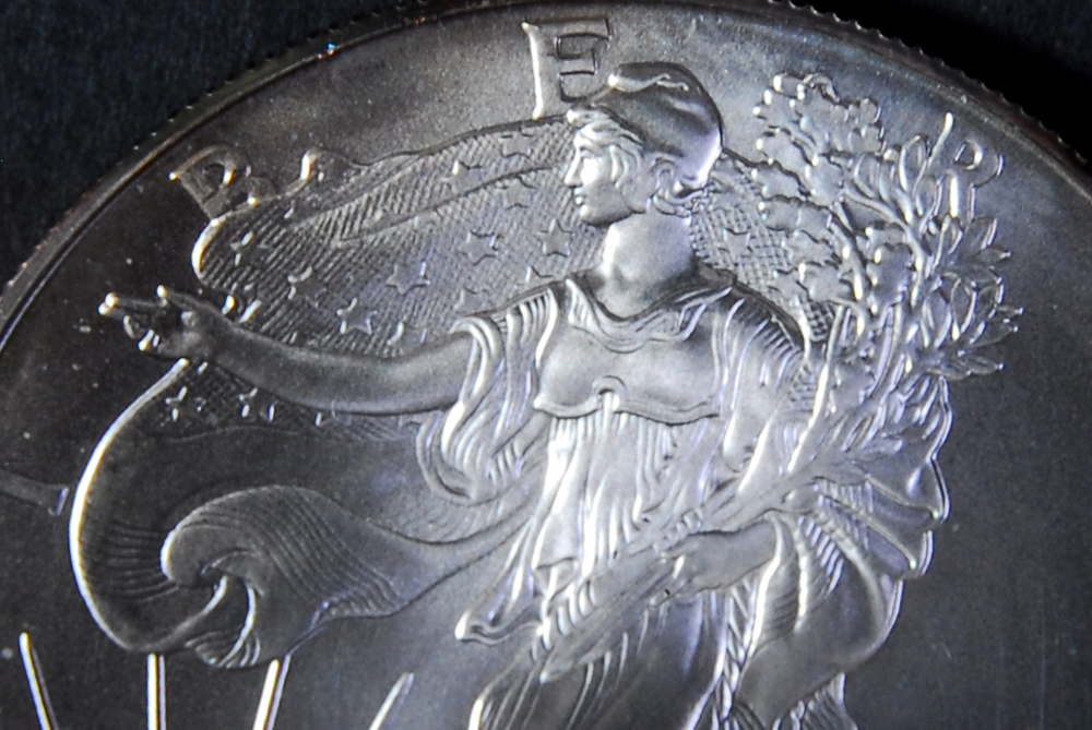 Set of Thirteen Silver American Eagle Dollar Coins