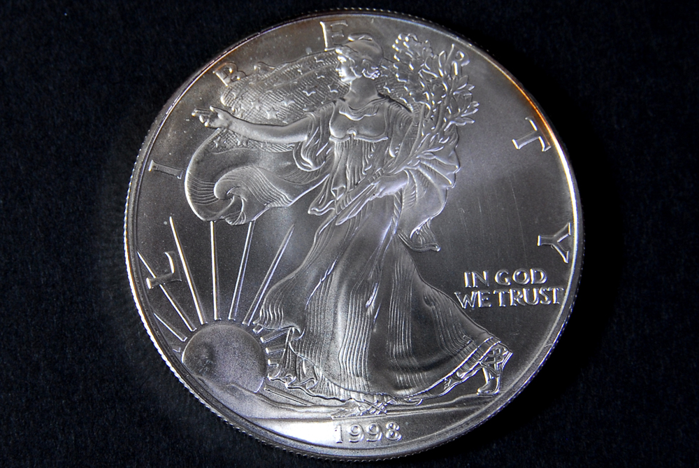 Set of Thirteen Silver American Eagle Dollar Coins