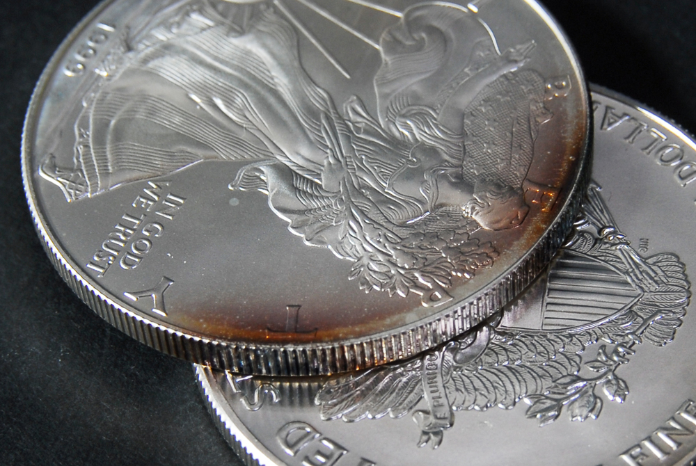 Set of Thirteen Silver American Eagle Dollar Coins